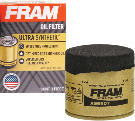 Ulta Synthetic Automotive Replacement Oil Filter, Designed for Synthetic Oil Changes Lasting up to 20K Miles, XG6607 with Suregrip (Pack of 1)